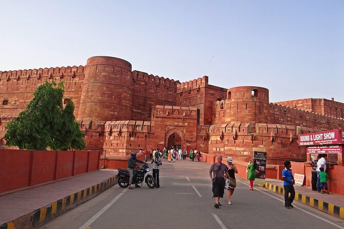 1-Day Trip to Taj Mahal and Agra from Mumbai with Both side Commercial Flights - Agra Fort after lunch: red sandstone and big defensive views